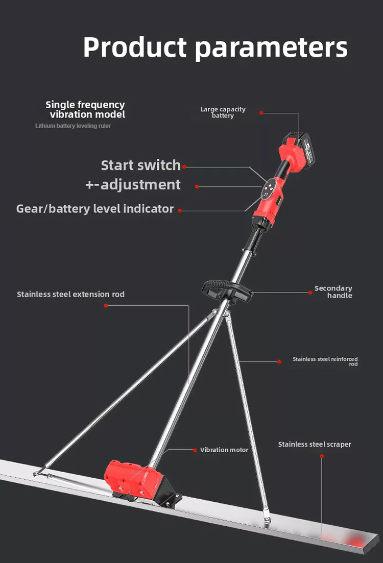 lithium battery digital display double-frequency vibration ruler